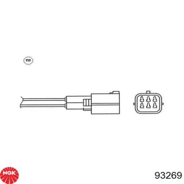 Sonda lambda czujnik tlenu przed katalizatorem NTK 93269 cena, od 90,62 USD