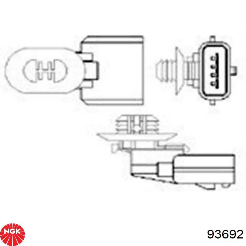 93692 NGK Sonda lambda czujnik tlenu po katalizatorze