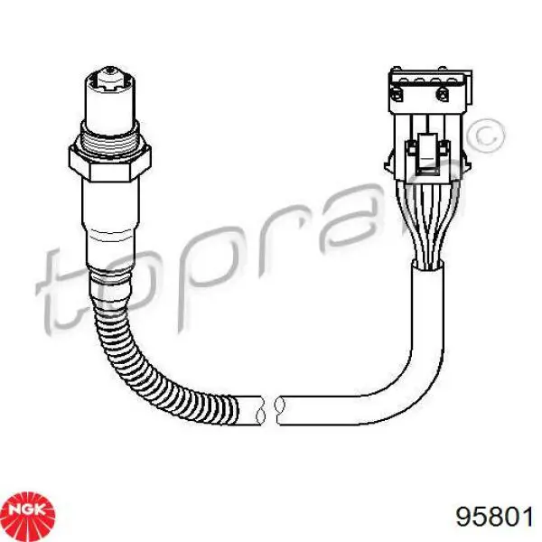 Sonda lambda, czujnik tlenu NGK 95801 cena, od 54,84 USD