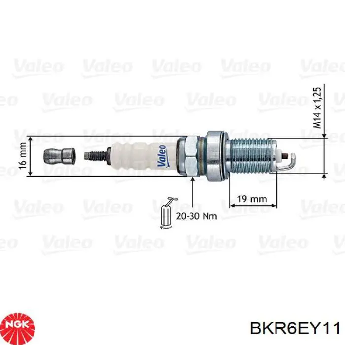 Świeca zapłonowa NGK BKR6EY11 cena, od 6,14 USD