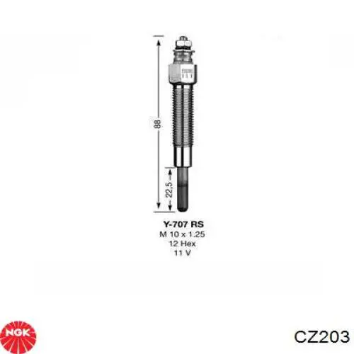 Świeca żarowa CZ203 NGK