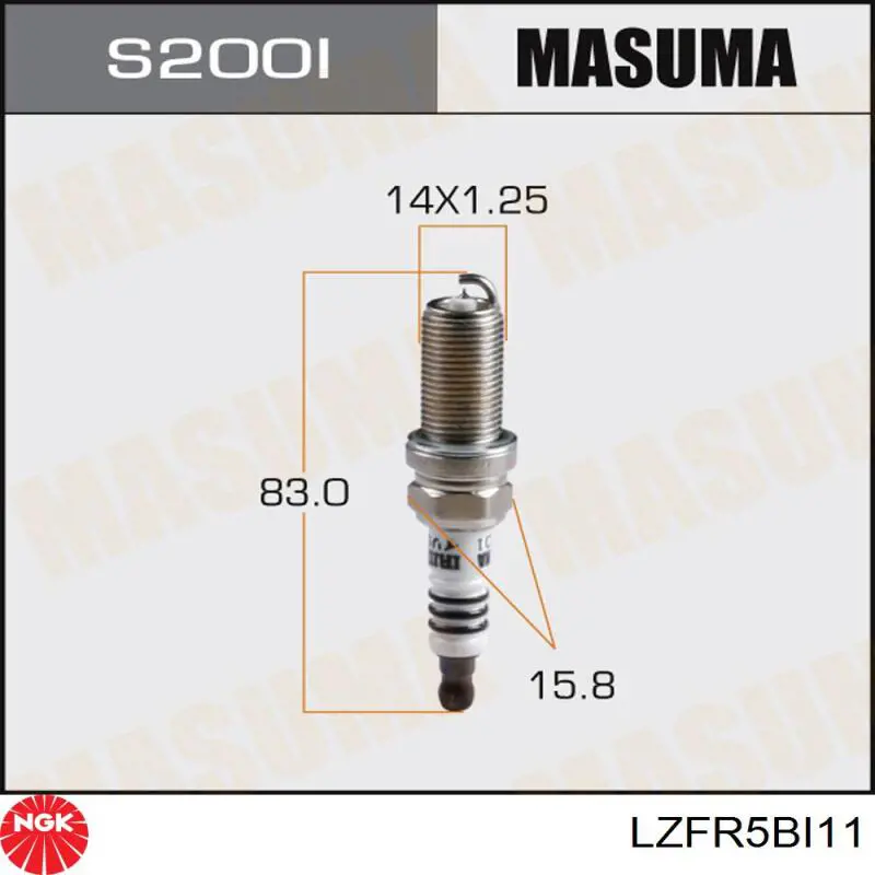 Świeca zapłonowa NGK LZFR5BI11 cena, od 16,77 USD