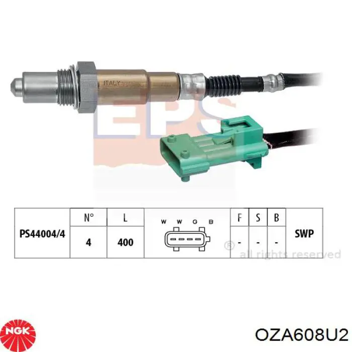 Do koszyka OZA608U2 NGK Sonda lambda czujnik tlenu przed katalizatorem