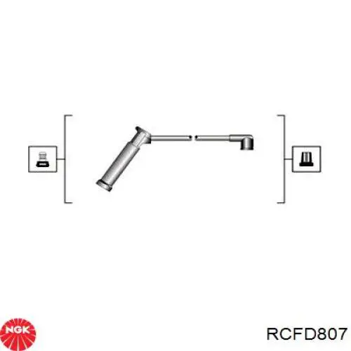 RCFD807 NGK Zestaw przewodów wysokiego napięcia