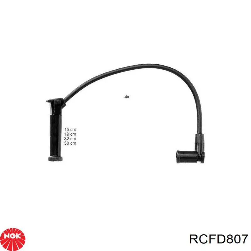 Zestaw przewodów wysokiego napięcia NGK RCFD807 cena, od 37,70 USD