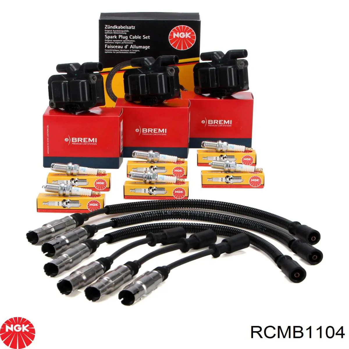 RCMB1104 NGK Zestaw przewodów wysokiego napięcia