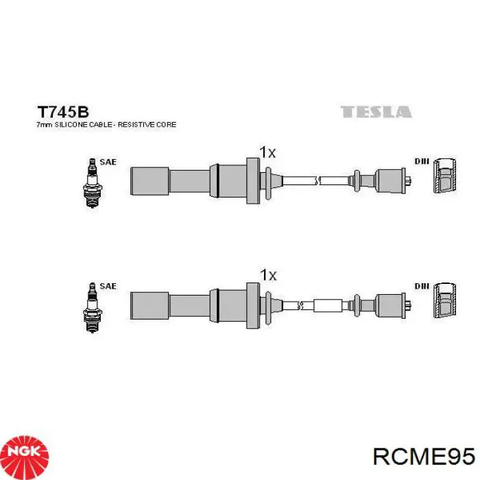 Zestaw przewodów wysokiego napięcia 1450 Market (OEM)