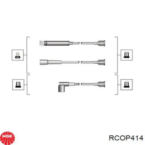 Do koszyka Zestaw przewodów wysokiego napięcia Opel Senator B 29