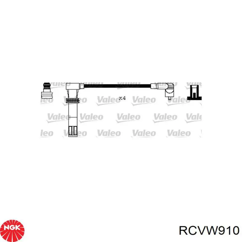 Zestaw przewodów wysokiego napięcia NGK RCVW910 cena, od 57,90 USD