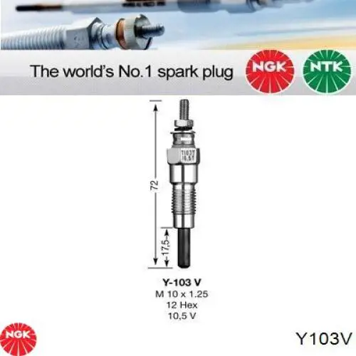 Y103V NGK Świeca żarowa