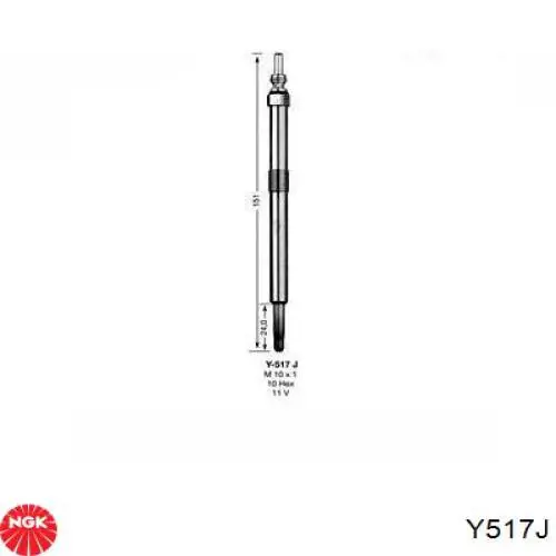 Do koszyka Y517J NGK Świeca żarowa