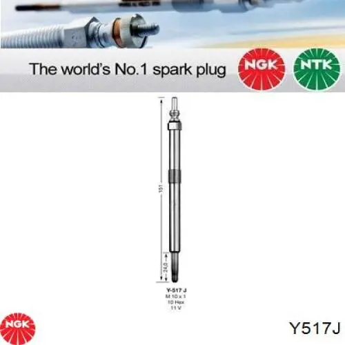 Y517J NGK Świeca żarowa