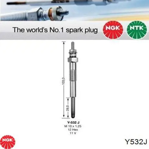 Do koszyka Y532J NGK Świeca żarowa