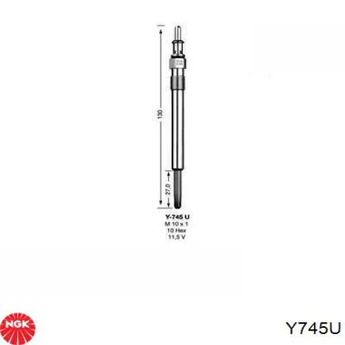 Do koszyka Y745U NGK Świeca żarowa