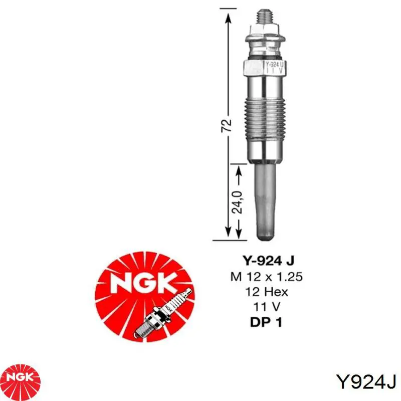 Do koszyka Y924J NGK Świeca żarowa