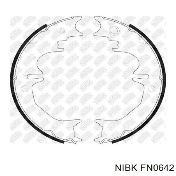 FN0642 Nibk Klocki hamulca ręcznego