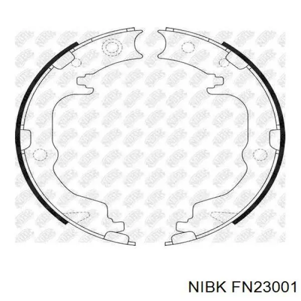 FN23001 Nibk Klocki hamulca ręcznego