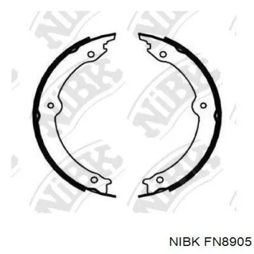 Klocki hamulca ręcznego Nibk FN8905 cena, od 43,45 USD