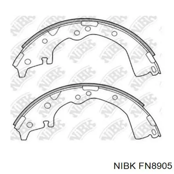Klocki hamulca ręcznego Nibk FN8905 cena, od 43,45 USD