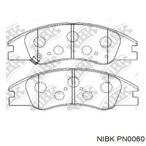 Klocki hamulcowe przednie tarczowe Nibk PN0060 cena, od 24,31 USD