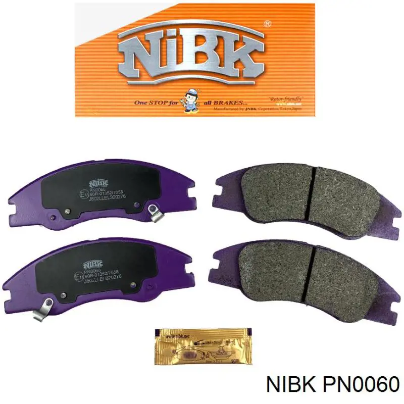 PN0060 Nibk Klocki hamulcowe przednie tarczowe