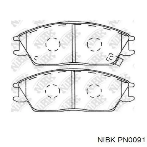 Klocki hamulcowe przednie tarczowe PN0091 Nibk