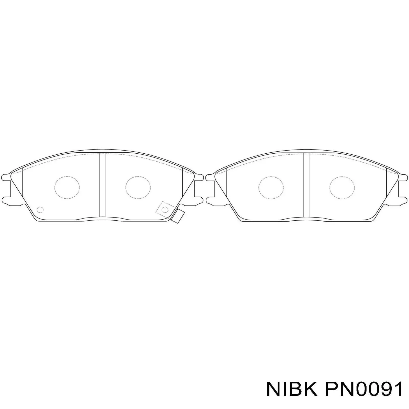 Klocki hamulcowe przednie tarczowe Nibk PN0091 cena, od 17,45 USD