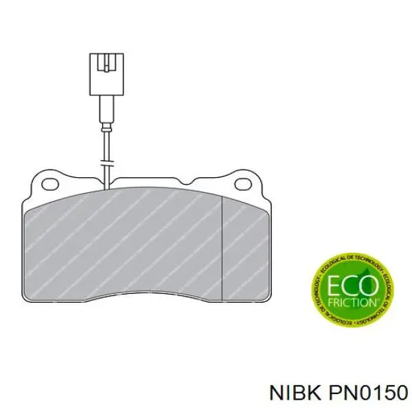 Klocki hamulcowe przednie tarczowe PN0150 Nibk