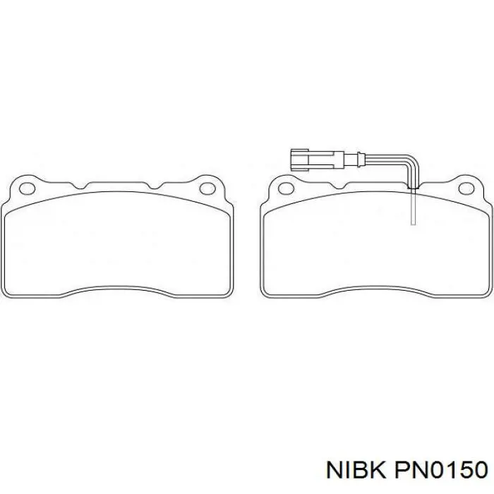 PN0150 Nibk Klocki hamulcowe przednie tarczowe