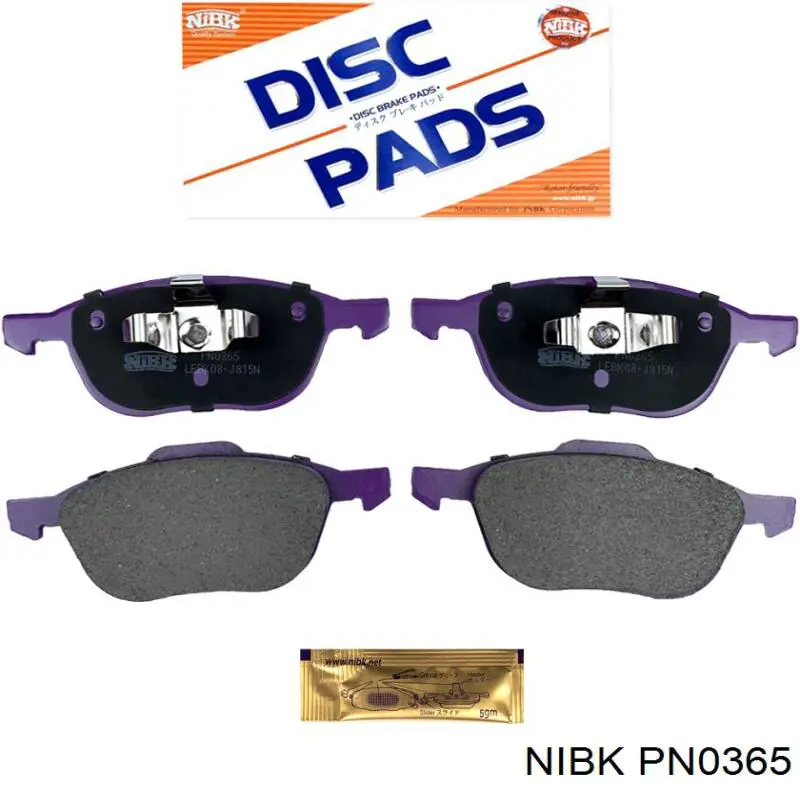 PN0365 Nibk Klocki hamulcowe przednie tarczowe