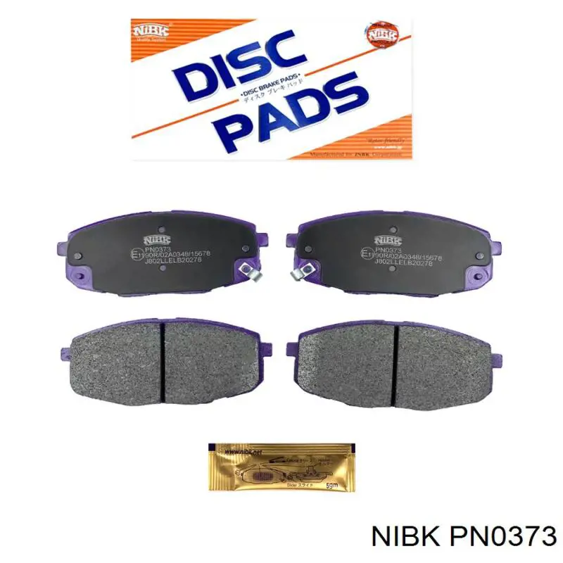 PN0373 Nibk Klocki hamulcowe przednie tarczowe