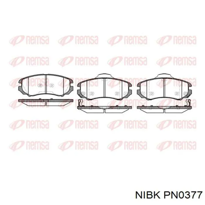Klocki hamulcowe przednie tarczowe PN0377 Nibk