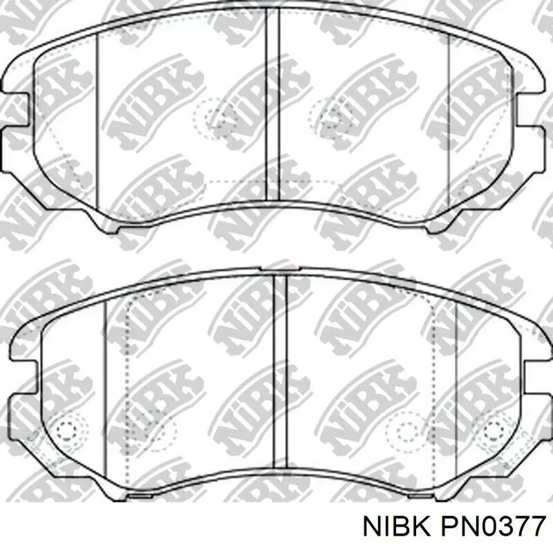 Klocki hamulcowe przednie tarczowe Nibk PN0377 cena, od 41,53 USD