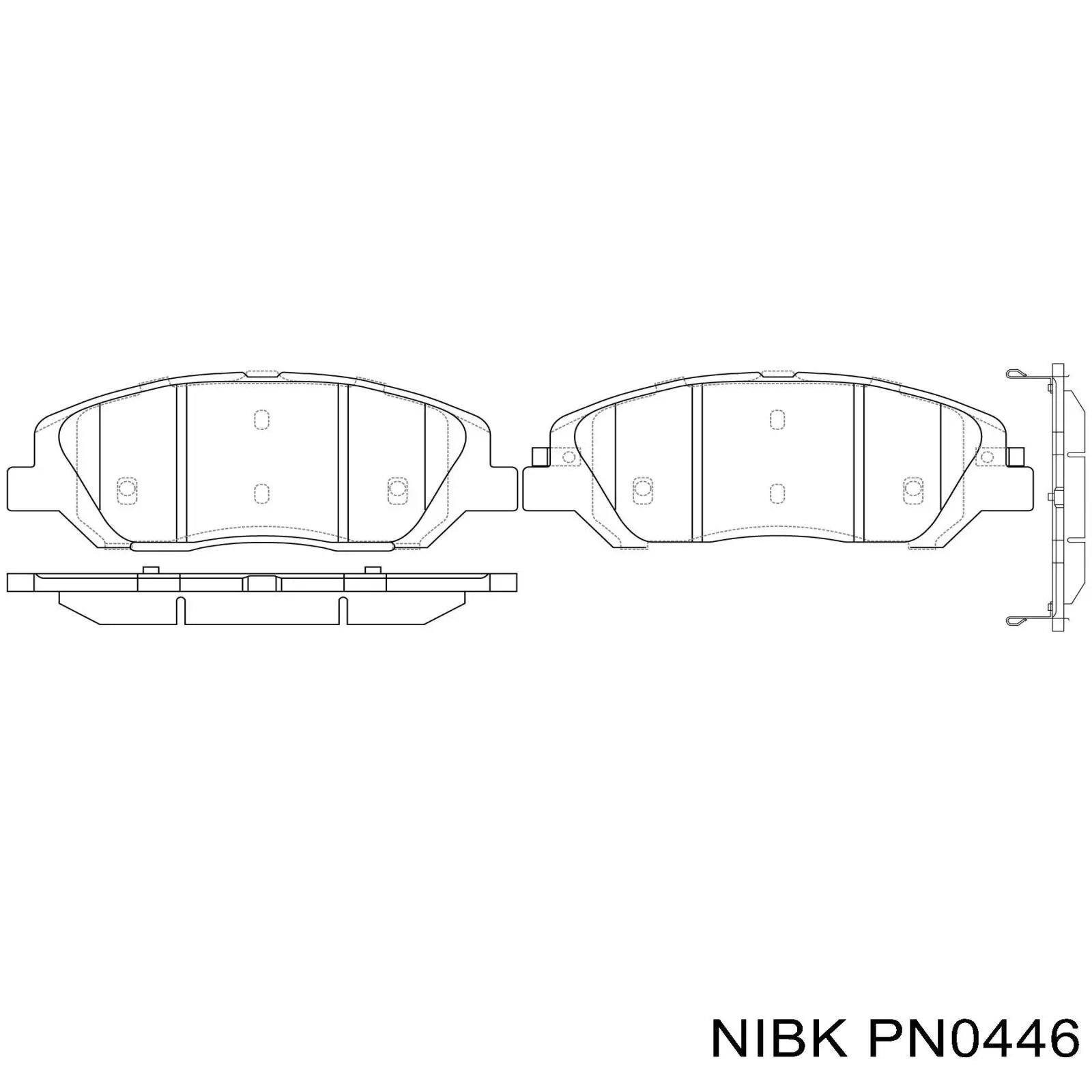Do koszyka PN0446 Nibk Klocki hamulcowe przednie tarczowe