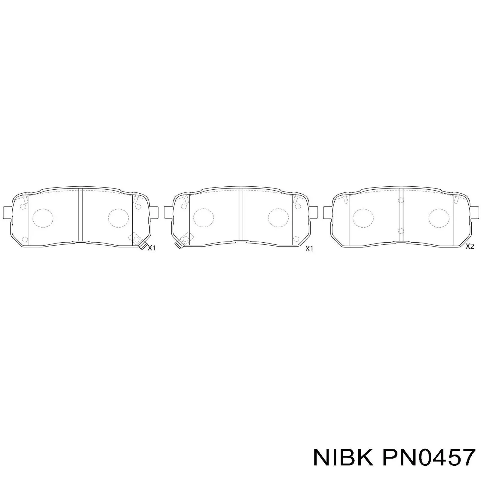 Okładziny (klocki) do hamulców tarczowych tylne Nibk PN0457 cena, od 25,93 USD