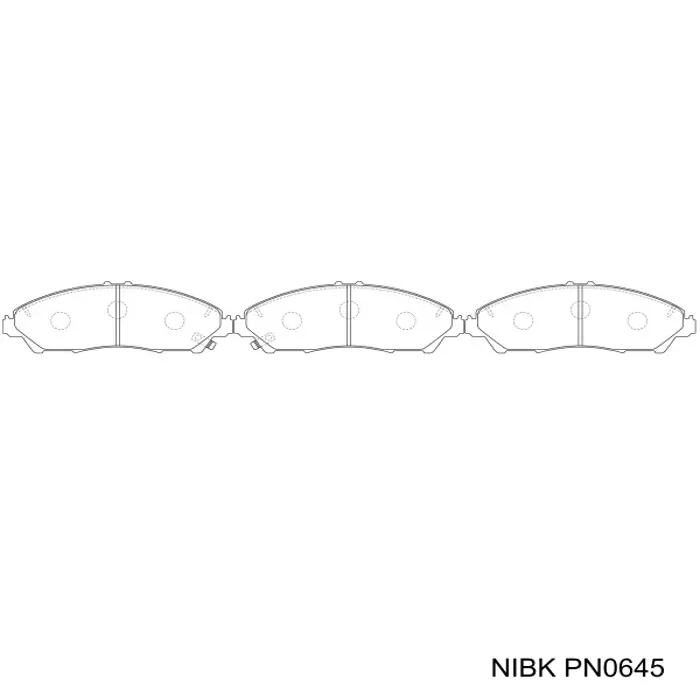 PN0645 Nibk Klocki hamulcowe przednie tarczowe
