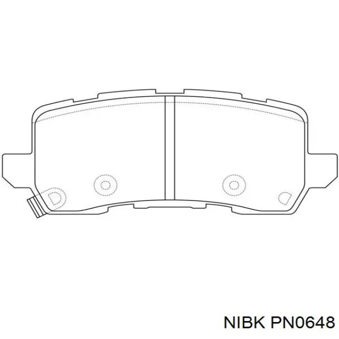 Okładziny (klocki) do hamulców tarczowych tylne Nibk PN0648 cena, od 43,63 USD