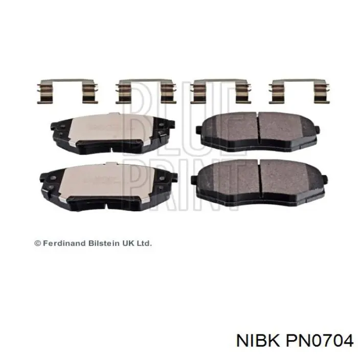 Klocki hamulcowe przednie tarczowe Nibk PN0704 cena, od 27,33 USD