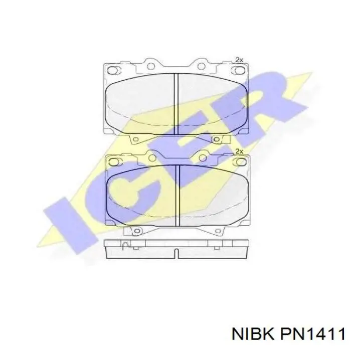 Klocki hamulcowe przednie tarczowe PN1411 Nibk