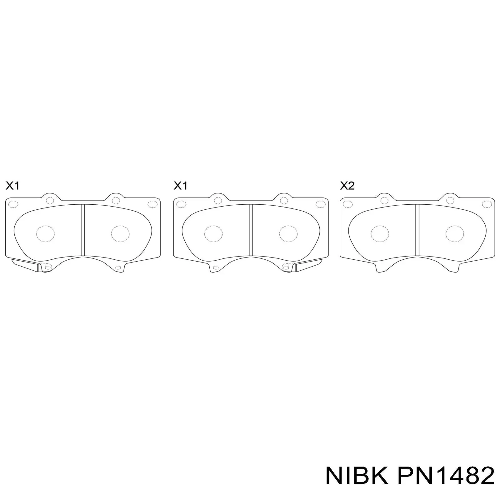 Klocki hamulcowe przednie tarczowe PN1482 Nibk