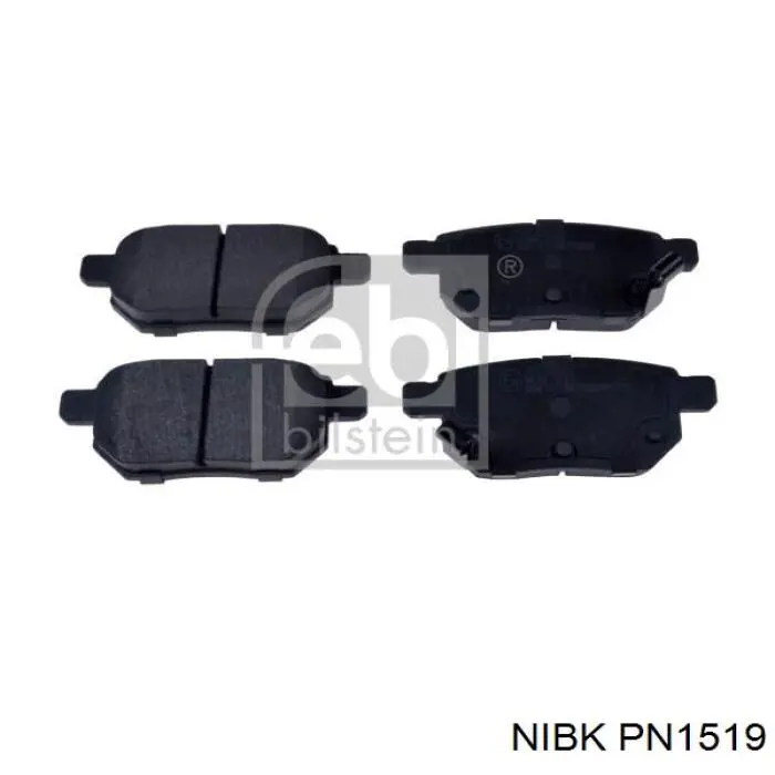 Okładziny (klocki) do hamulców tarczowych tylne Nibk PN1519 cena, od 18,37 USD