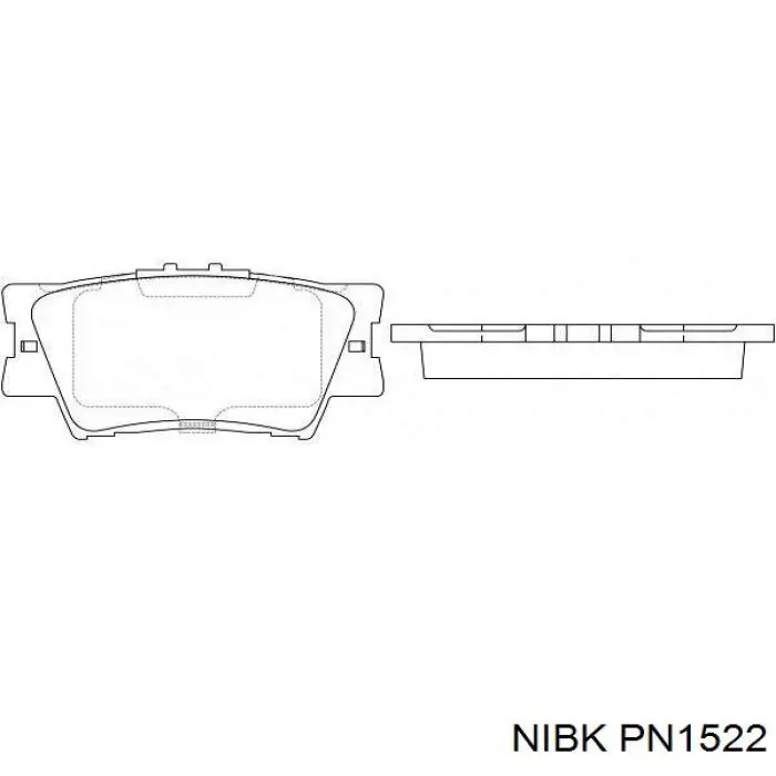PN1522 Nibk Okładziny (klocki) do hamulców tarczowych tylne
