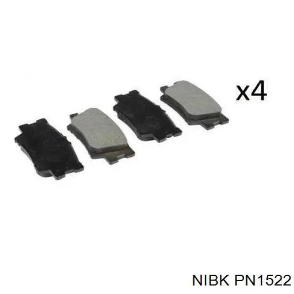 Okładziny (klocki) do hamulców tarczowych tylne Nibk PN1522 cena, od 32,79 USD