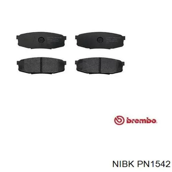 Okładziny (klocki) do hamulców tarczowych tylne Nibk PN1542 cena, od 21,15 USD