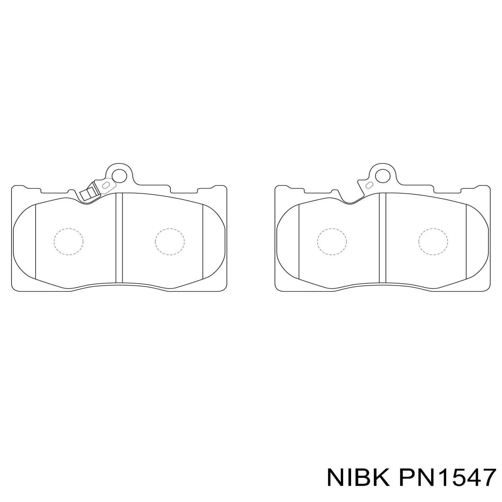 Klocki hamulcowe przednie tarczowe Nibk PN1547 cena, od 30,16 USD