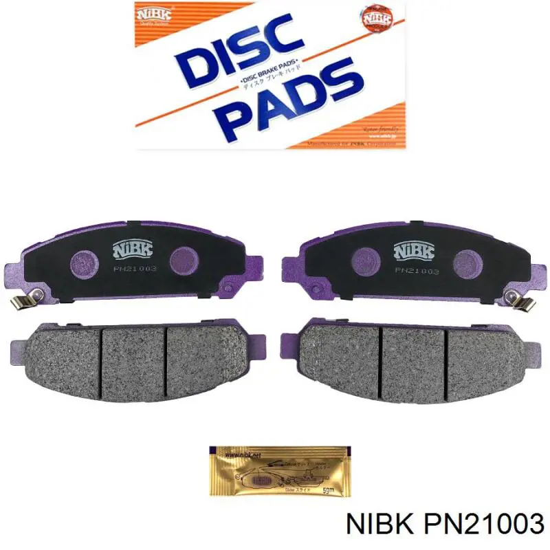 PN21003 Nibk Klocki hamulcowe przednie tarczowe