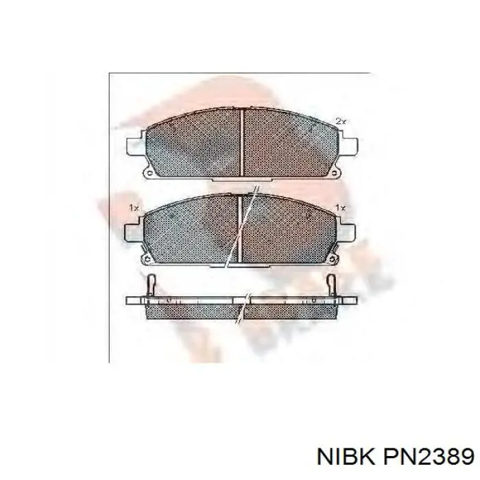 Klocki hamulcowe przednie tarczowe PN2389 Nibk