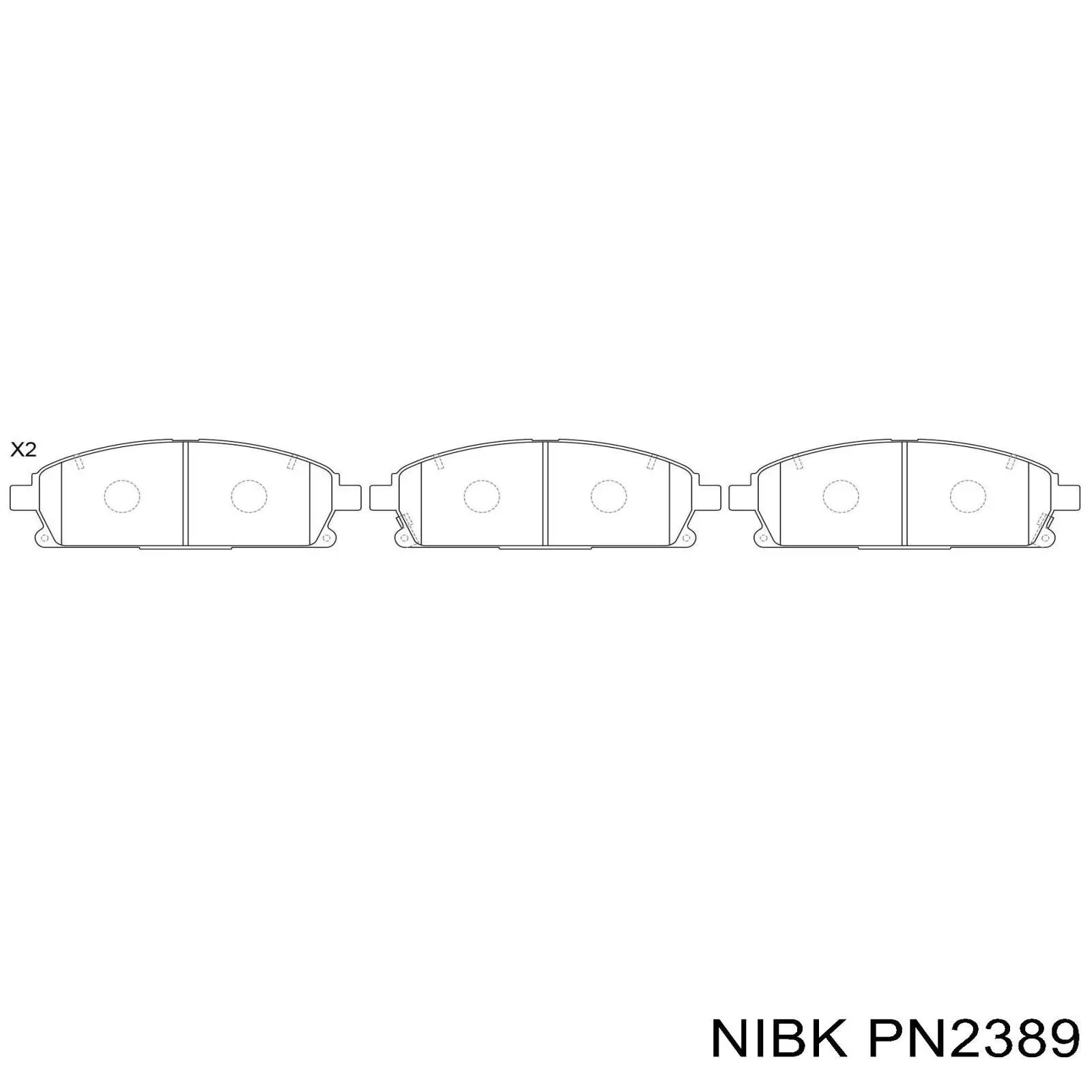Klocki hamulcowe przednie tarczowe Nibk PN2389 cena, od 29,00 USD