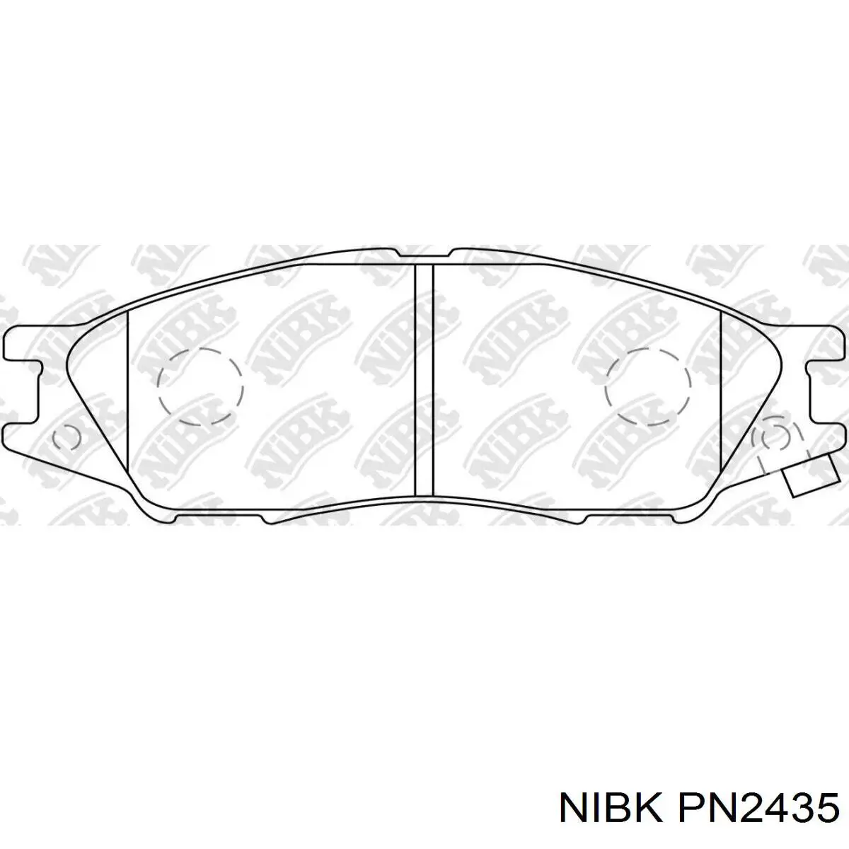 PN2435 Nibk Klocki hamulcowe przednie tarczowe