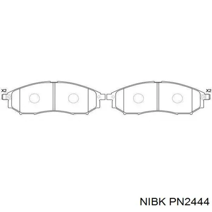 PN2444 Nibk Klocki hamulcowe przednie tarczowe